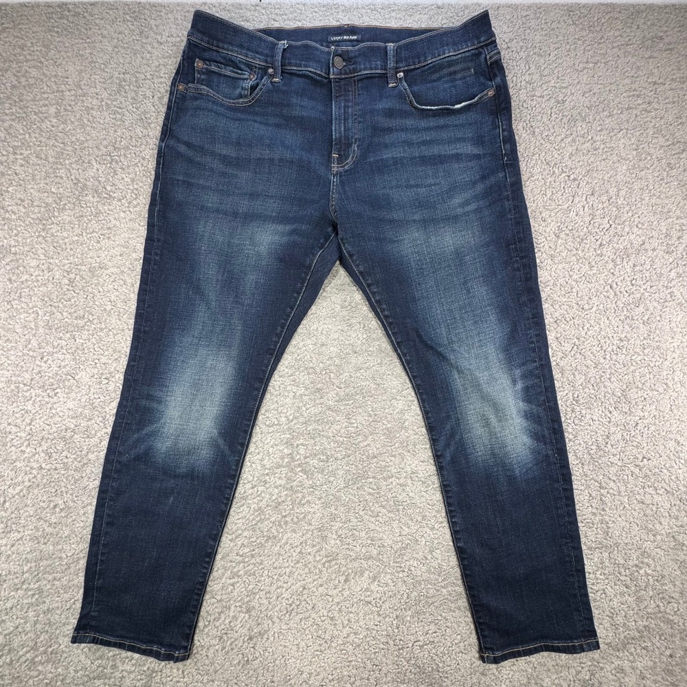 Lucky Brand 110 Slim Mens Dark Wash Denim Jeans 38x30 7M12877 Blue